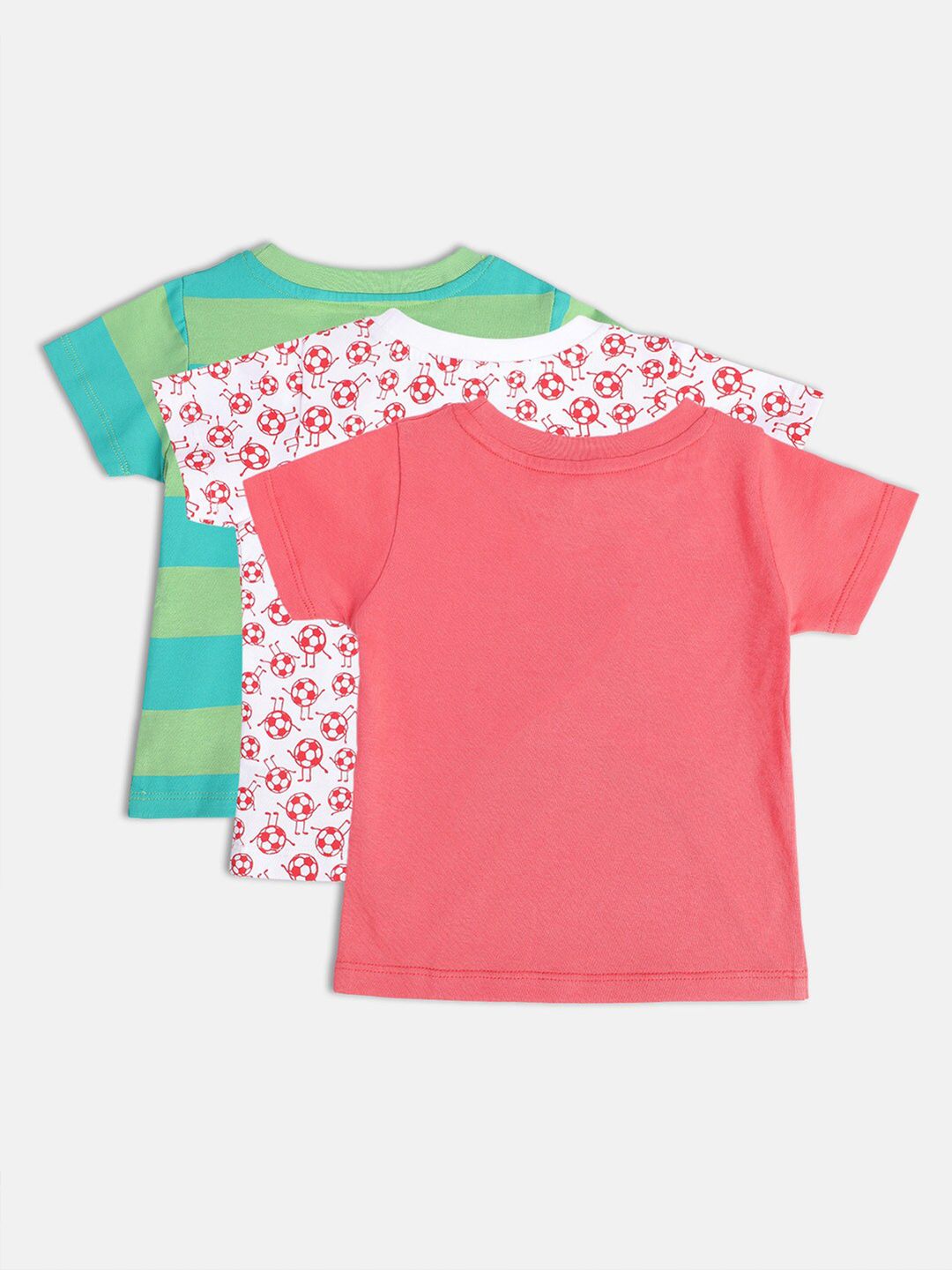 MINI KLUB Boys Pack Of 3 Printed Pure Cotton T-shirt