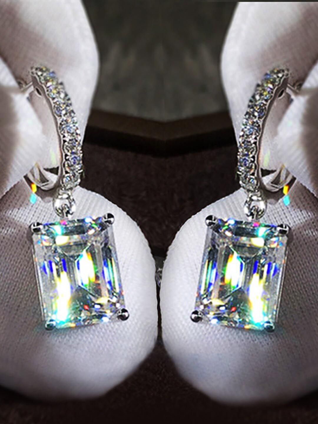 Buy Designs & You Silver Plated Geometric Drop Earrings -  - Accessories for Women