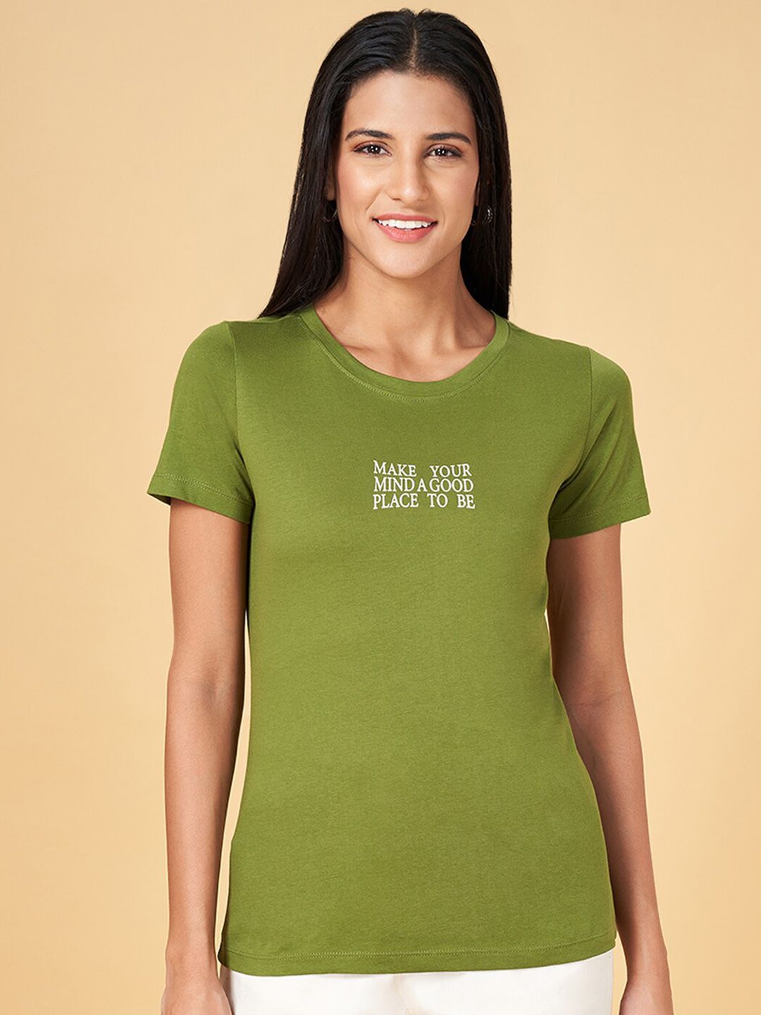 Honey by Pantaloons Typography Printed Cotton T-shirt