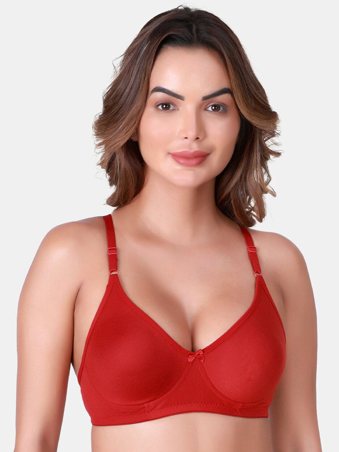 SKDREAMS Cotton Seamless Non Padded Full Coverage Non-Wired Women Everyday T-Shirt Bra