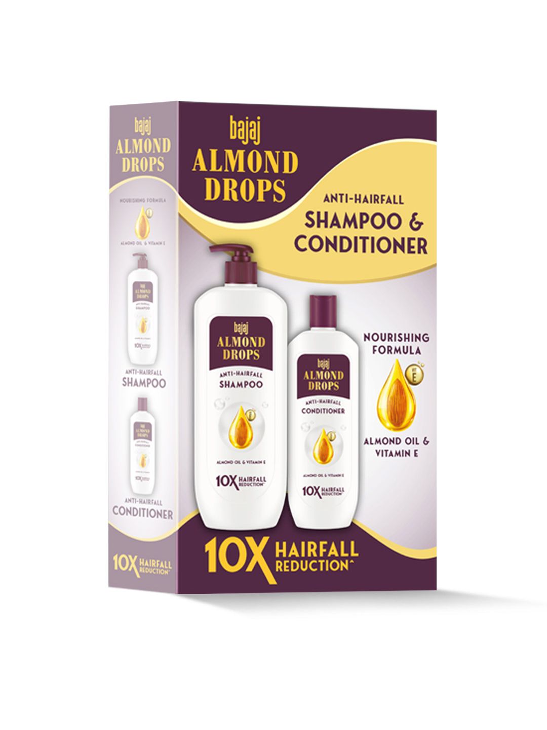 Buy BAJAJ CONSUMER CARE Almond Drops Anti Hairfall Combo   Shampoo 340ml & Conditioner 175ml -  - Personal Care for Unisex