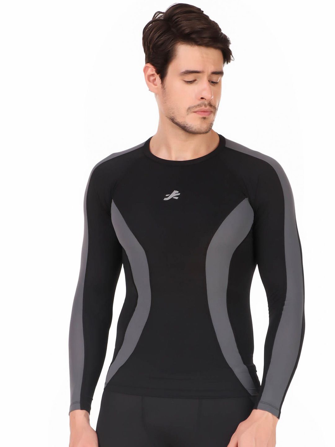 REDESIGN Compression Colourblocked Dry-Fit Nylon Training T-shirt