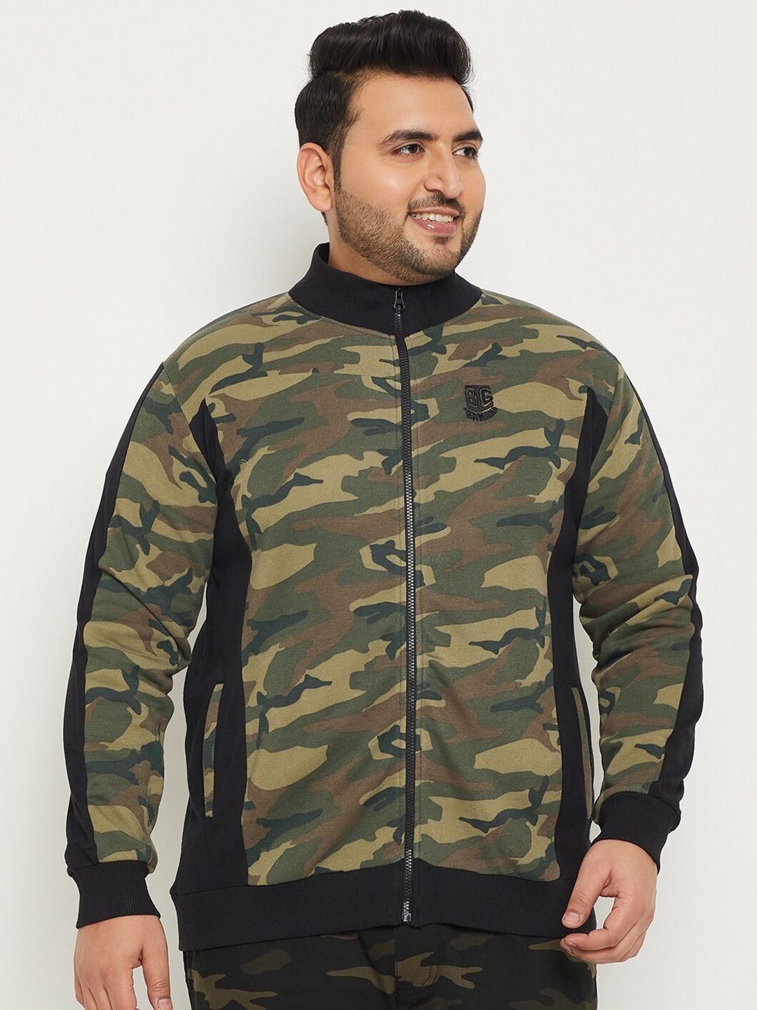 bigbanana Plus Size Multicoloured Camouflage Printed Pure Cotton Sweatshirt