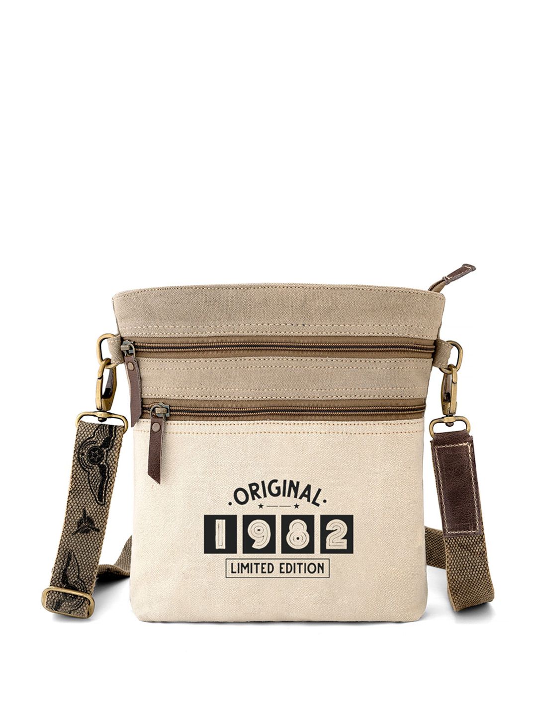 Goatter Unisex Typography Printed Canvas Sling Bag