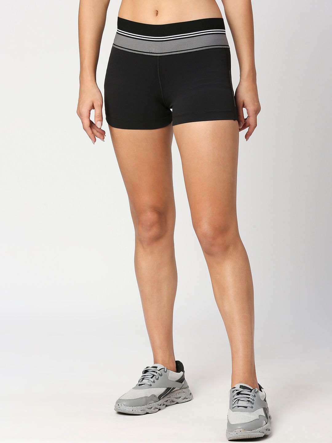 LAASA  SPORTS Women Skinny Fit High-Rise Training Or Gym Dri-FIT Sports Shorts