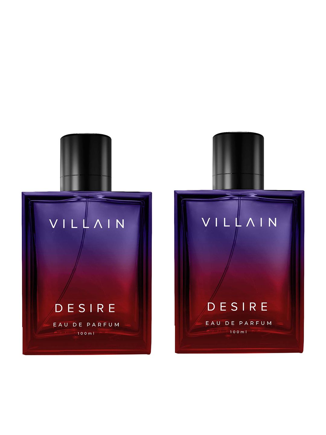VILLAIN Men Set of 2 Desire Long Lasting Eau De Parfum - 100 ml Each