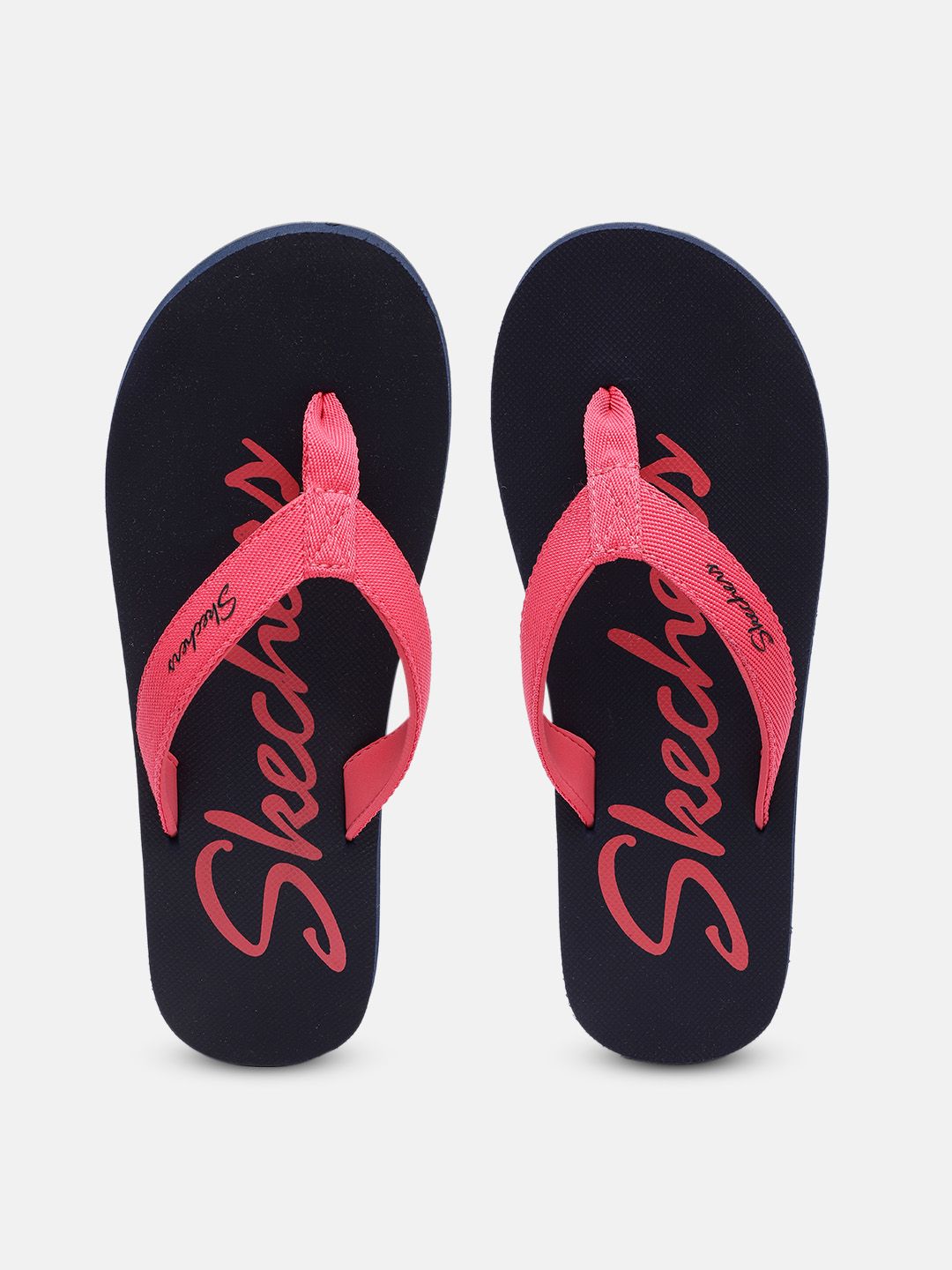 Skechers Women Printed Rubber Thong Flip-Flops