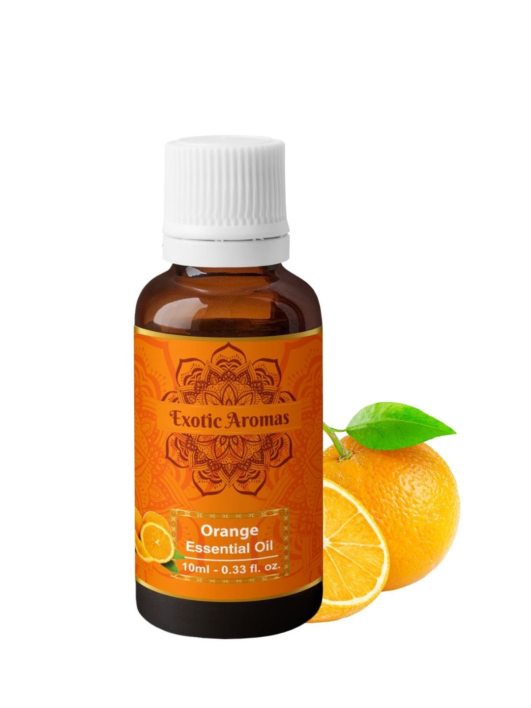 EXOTIC AROMAS Orange Essential Oil For Aromatherapy Skin & Hair - 10ml