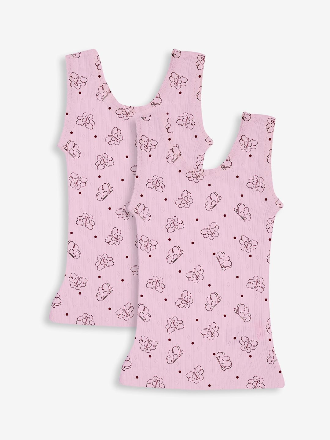 Kanvin Girls Pack of 2 Printed Thermal Tops