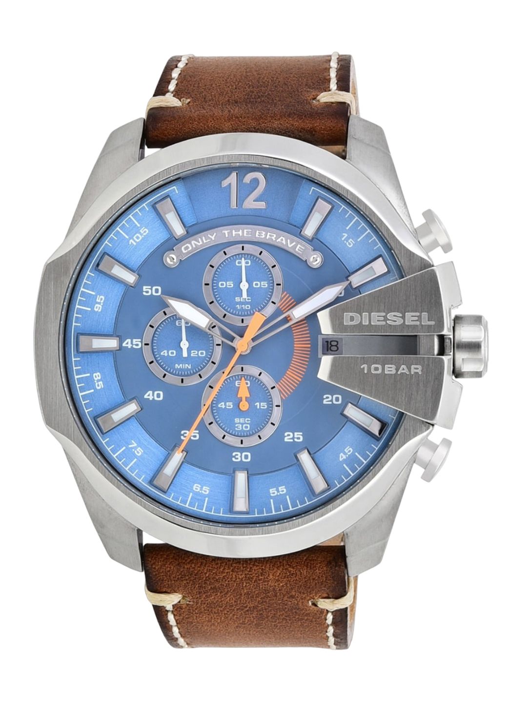 DIESEL Men Mega Chief  Leather Straps Analogue Watch DZ4458