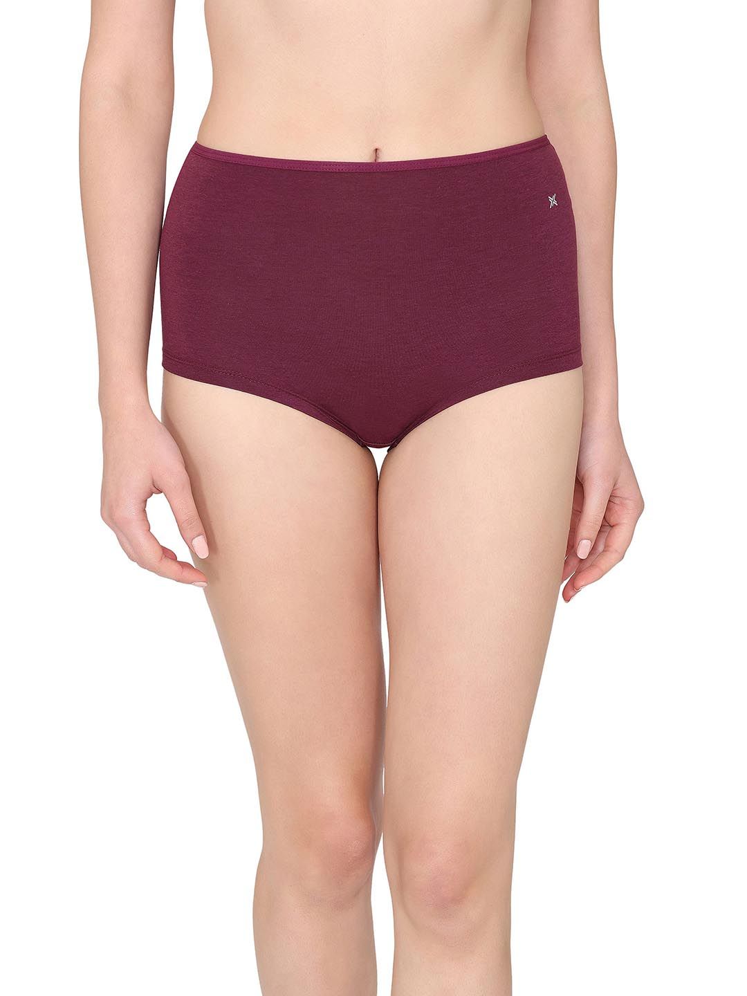 LAVOS Women Bamboo Cotton Mid Waist Soft Elasticated Long Boy Shorts Underwear