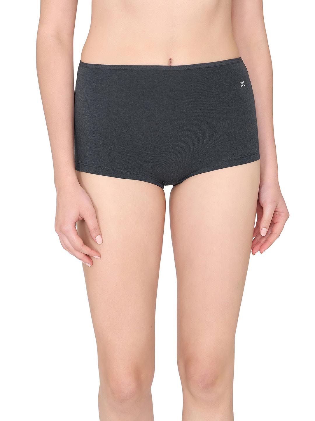 LAVOS Women Bamboo Cotton Mid Waist Soft Elasticated Long Boy Shorts Underwear