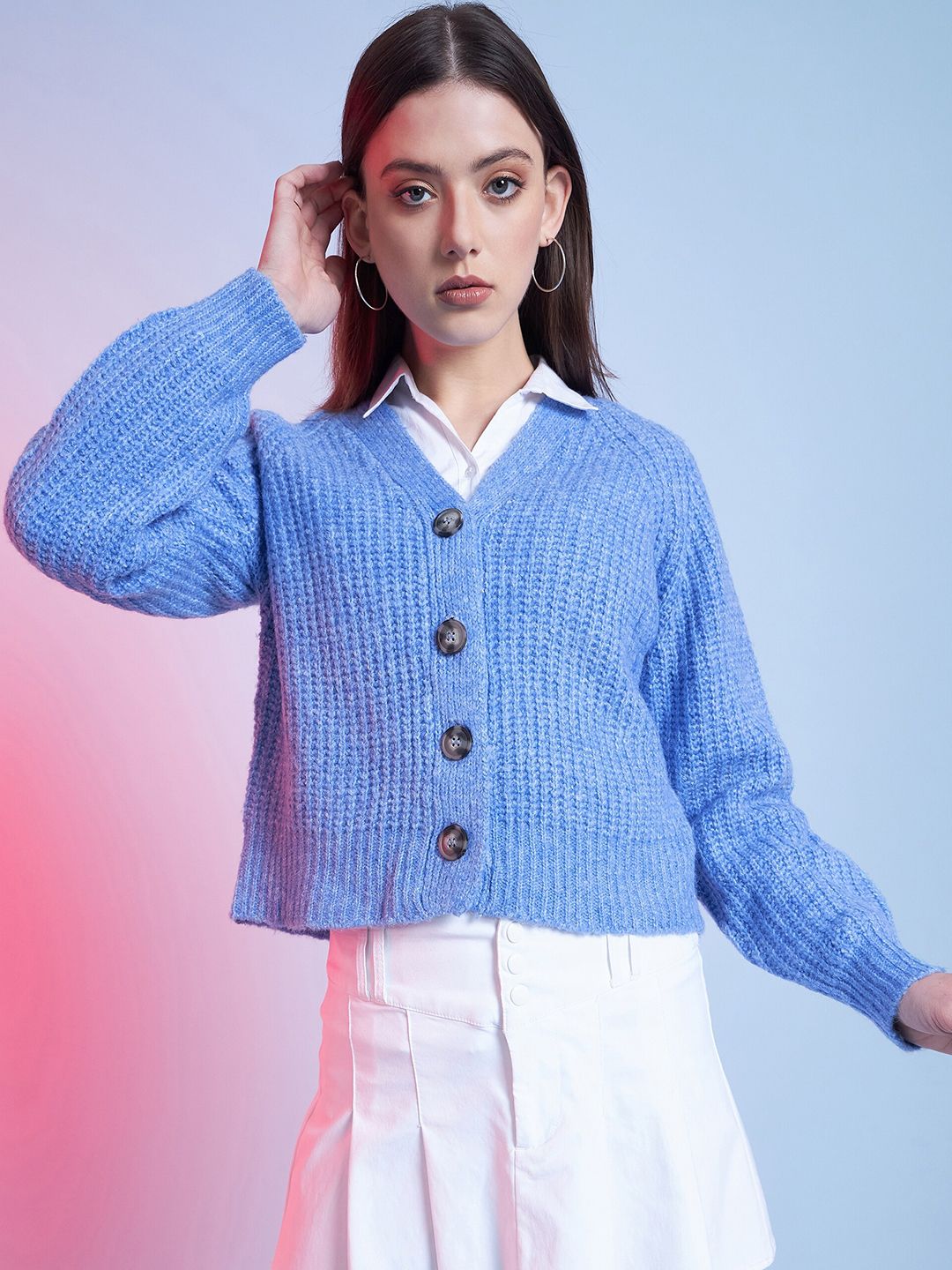 STREET 9 Cable Knit Cardigan