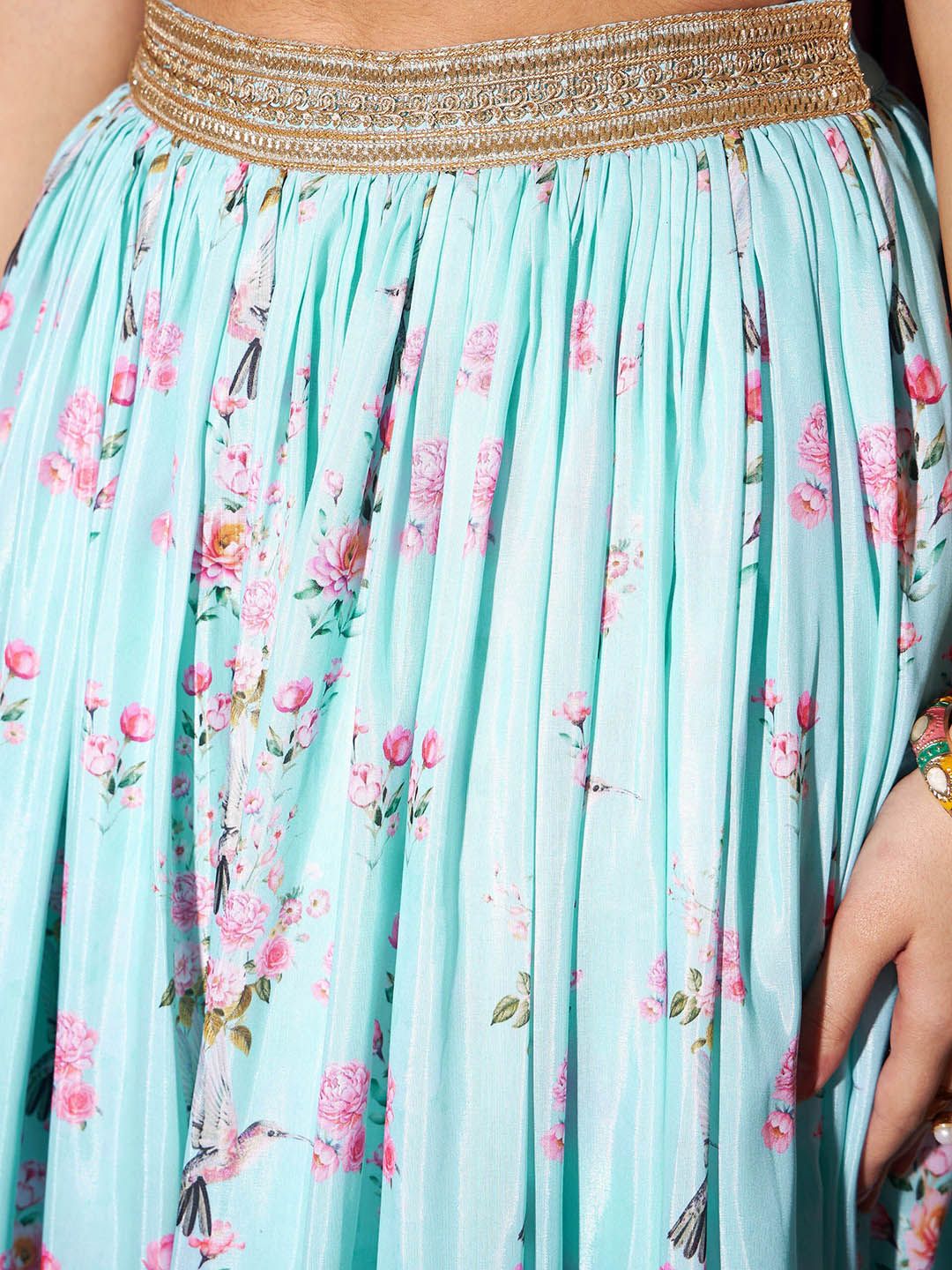 Floral Printed Ready To Wear Lehenga & Choli 3