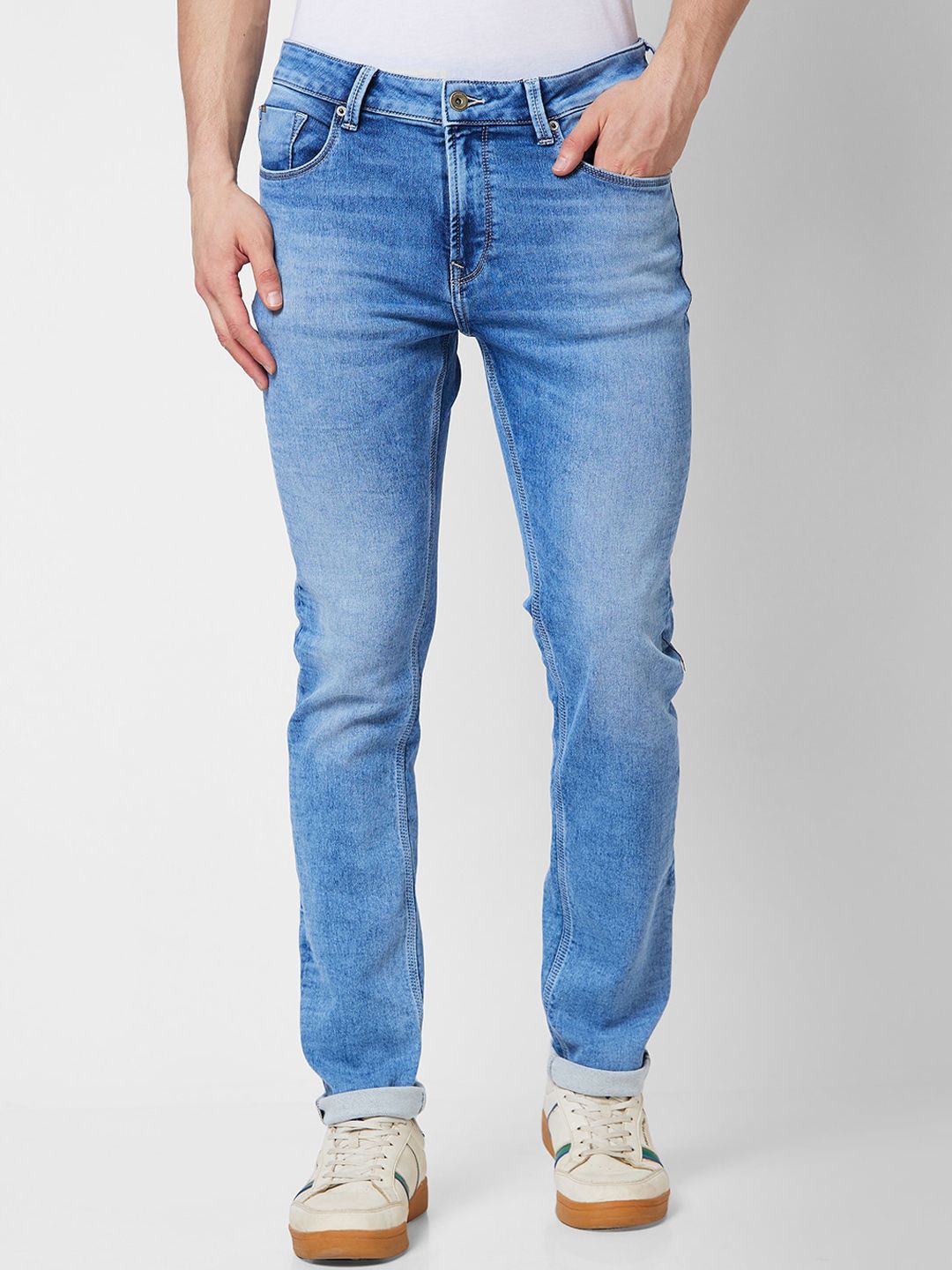 SPYKAR Men Rover Fit, Mid-Rise Regular fit Stretchable Jeans