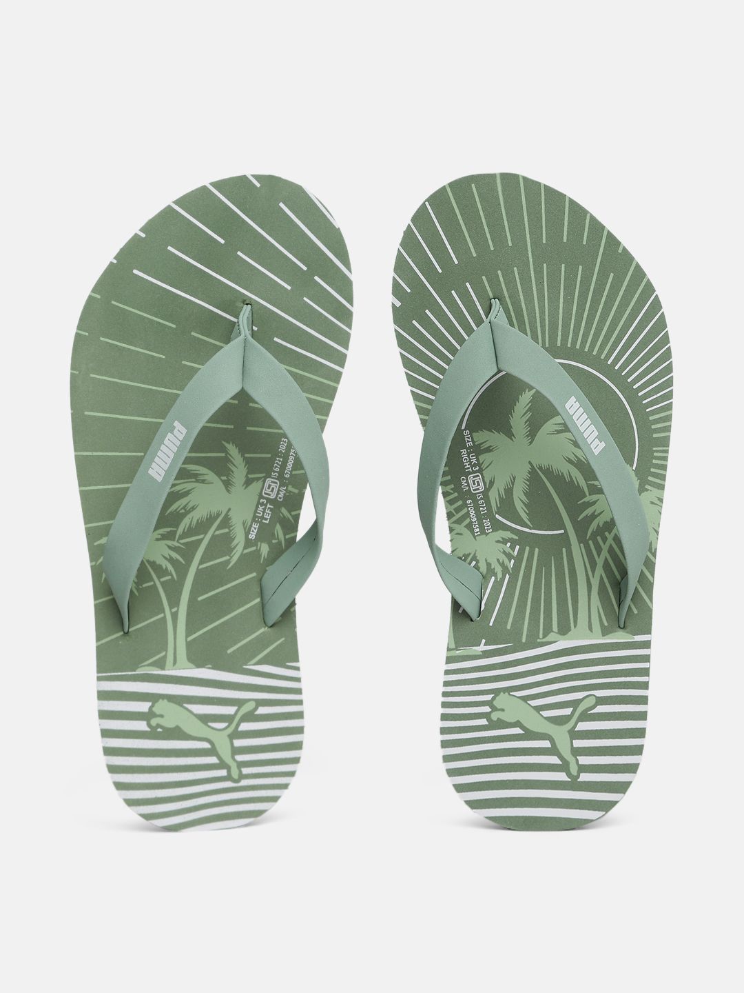 Puma Women Flame V3 Printed Thong Flip-Flops