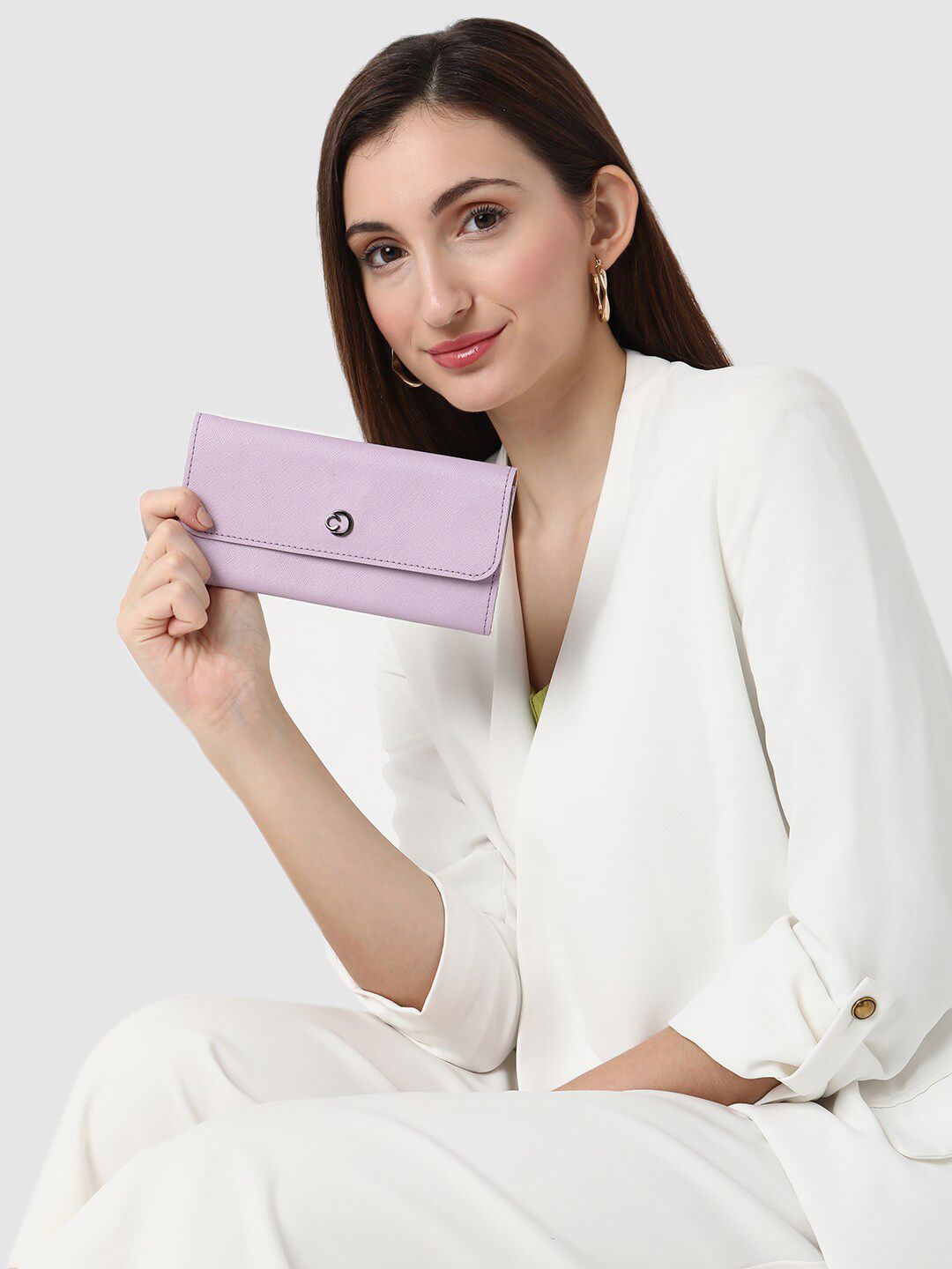 Caprese Women Textured Zip Around Wallet