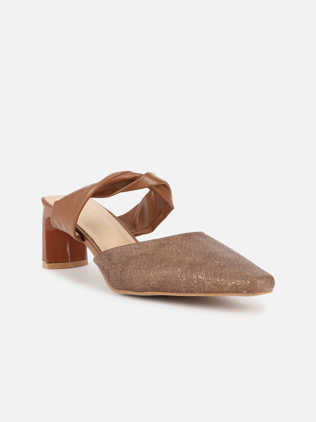 Allen Solly Woman Textured  Pointed Toe Block Heels