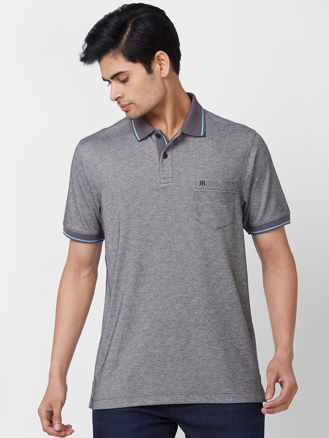 Raymond Polo-Collar Short Sleeves Regular Fit Tshirts