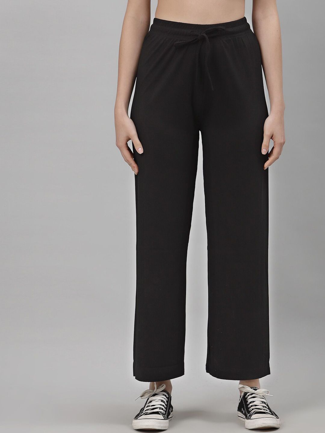 NEUDIS Women Relaxed Straight Leg Straight Fit Trousers