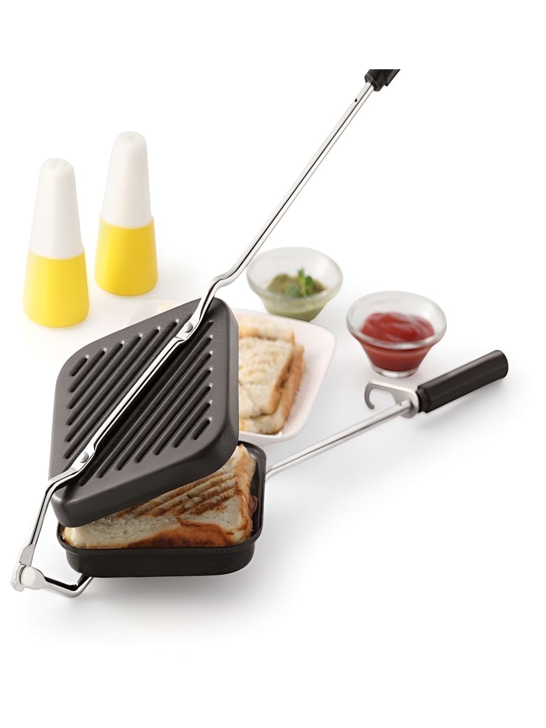RBGIIT Black Non-Stick Gas Sandwich Toasters