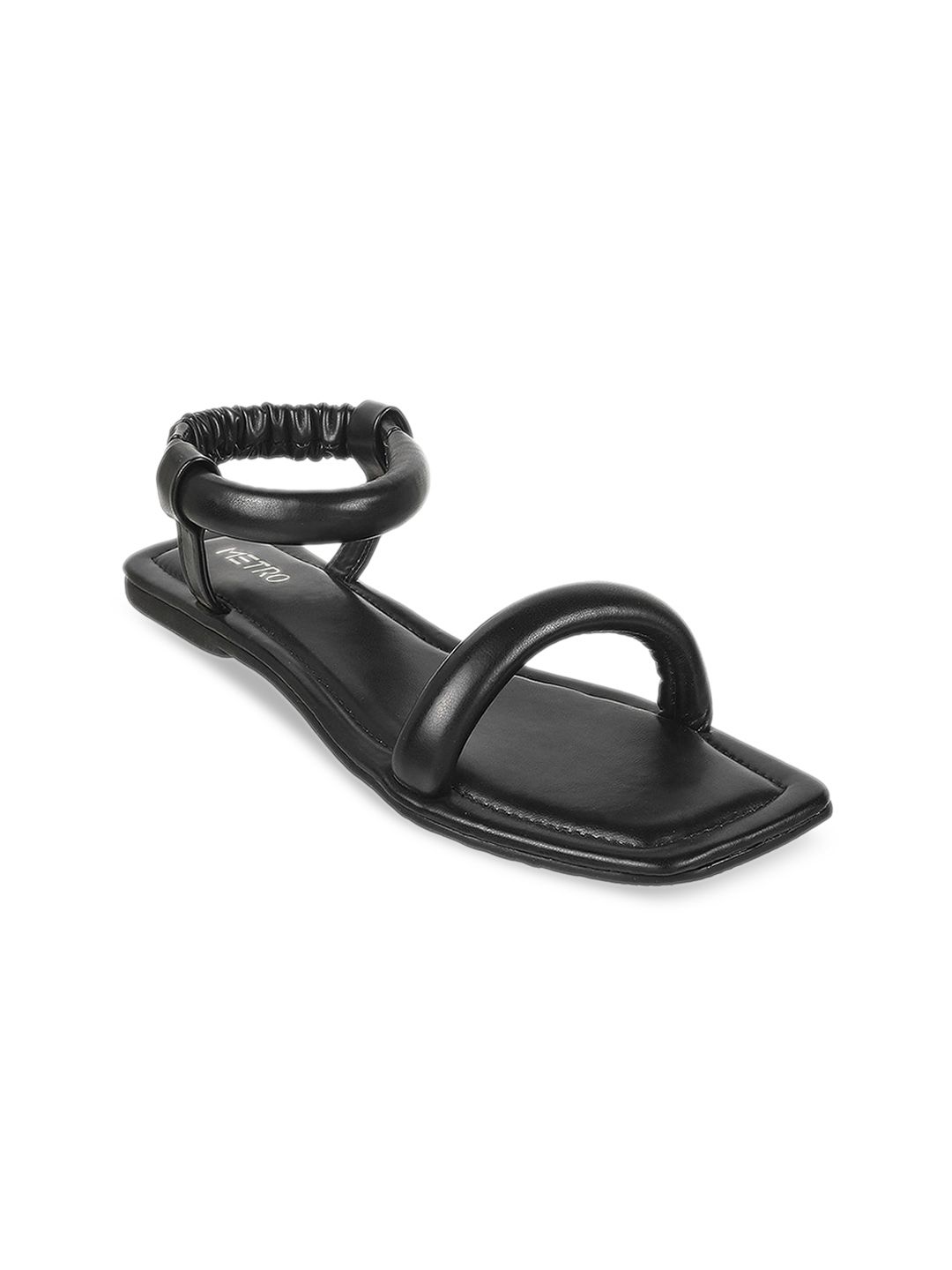 Metro Women Synthetic Ankle Loop Open Toe Flats