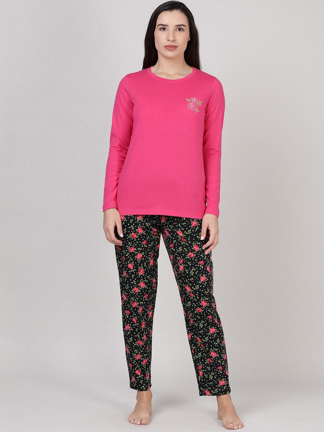 mackly Printed Long Sleeves Night suit