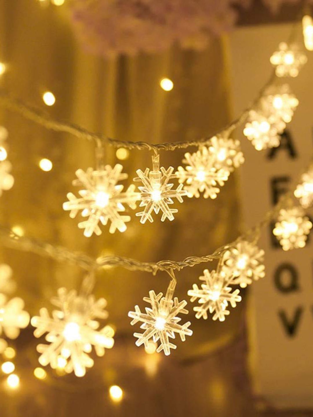 XERGY 14 Snowflakes Design String Fairy Led Lights