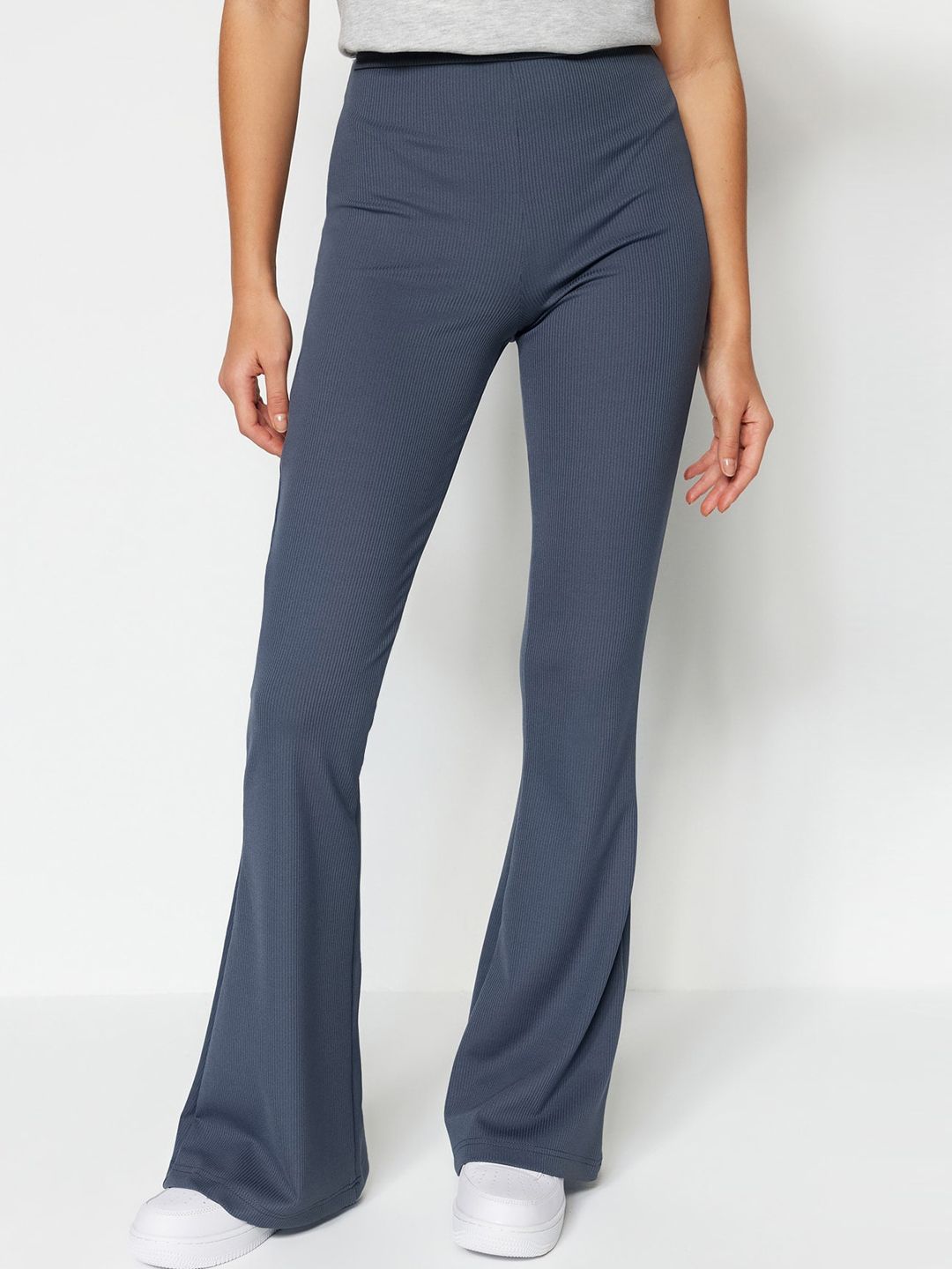 Trendyol Women Mid-Rise Bootcut Trousers