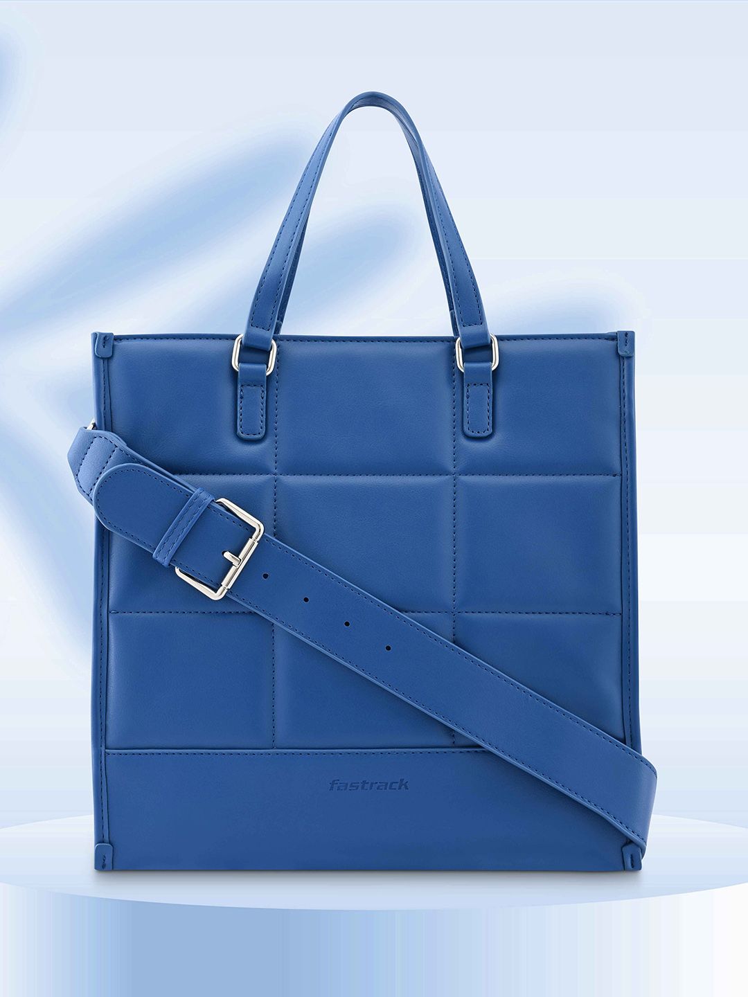 Buy Fastrack Cobalt Quilted Synthetic Leather Large Structured Satchel Bag -  - Accessories for Women