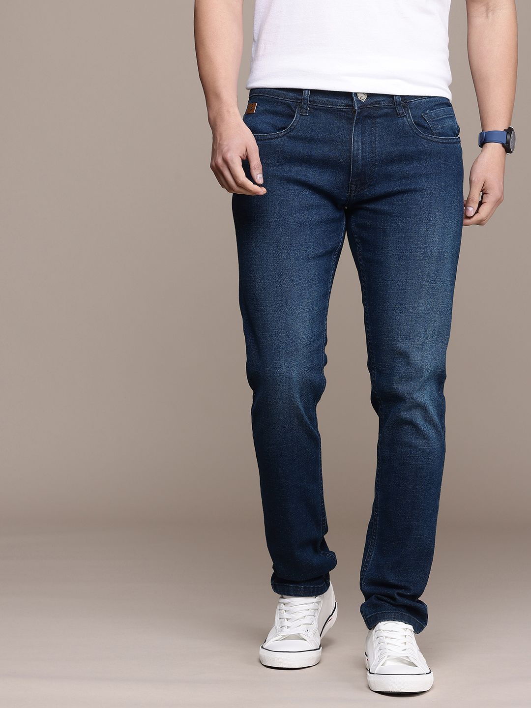 WROGN Men Slim Fit Light Fade Stretchable Jeans