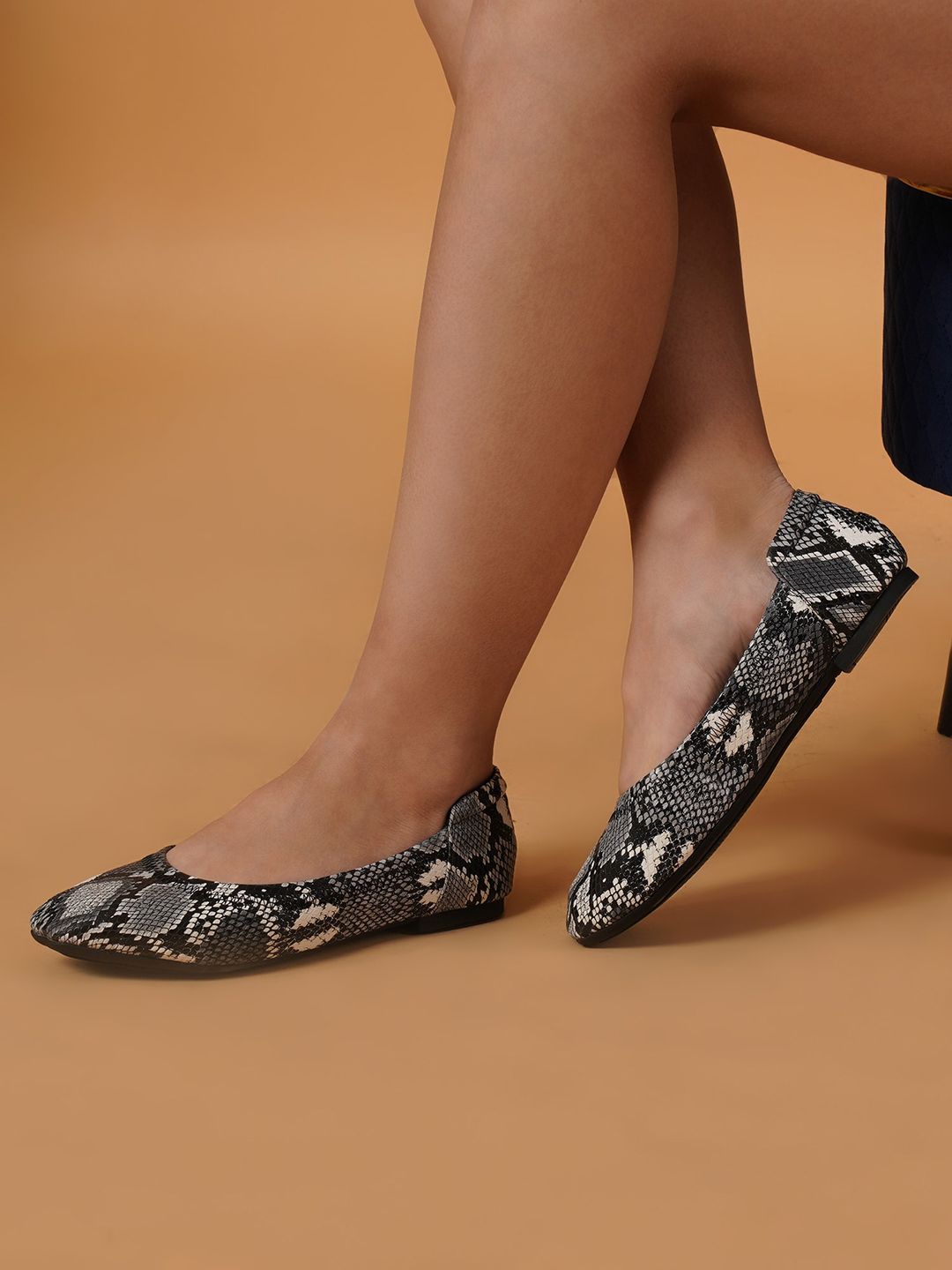 Buy Sherrif Shoes Printed Round Toe Ballerinas -  - Footwear for Women