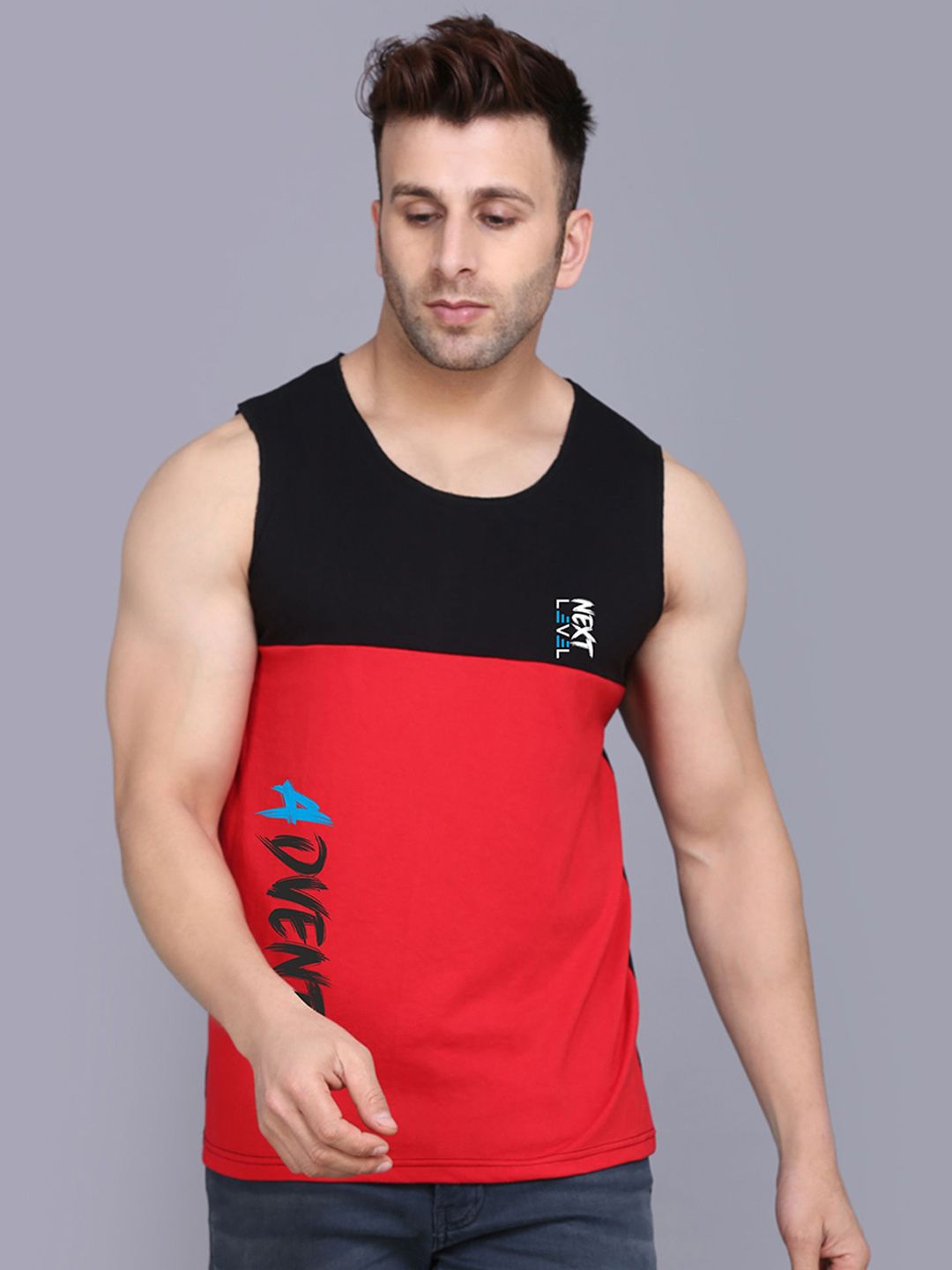SLOWLORIS Colourblocked Cotton Sleeveless Innerwear Vests