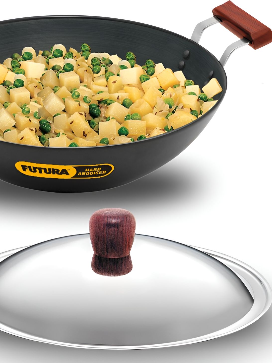 Hawkins Black Futura 5L Deep-Fry Pan with Lid