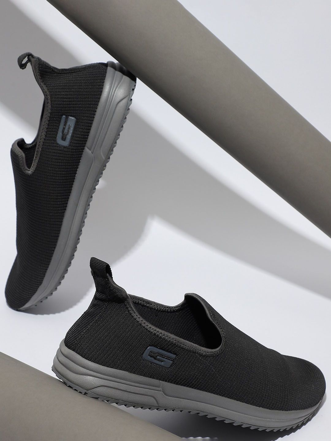 Goldstar Men Textured Slip-On Walking Shoes