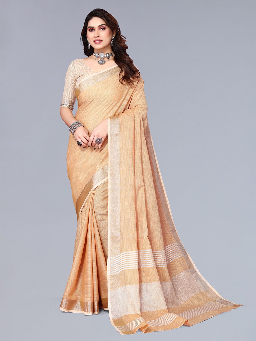 BFM Woven Design Zari Border Saree