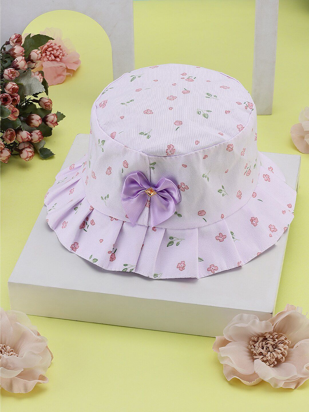 PASSION PETALS Girls Purple Printed Bucket Hat