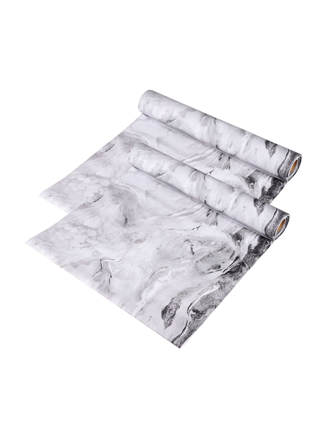 Kuber Industries Set of 2 Grey Printed Anti skid Shelf Liner Organisers