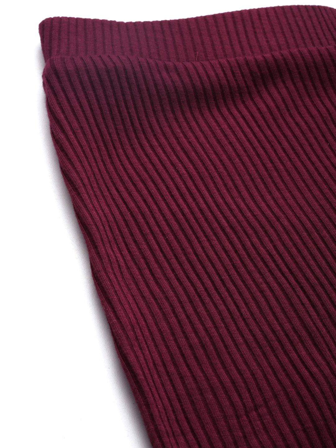 Women Ribbed Solid Co-Ords Set 9