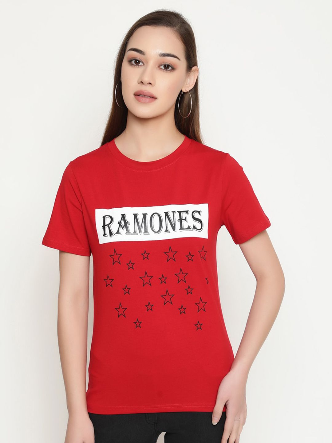 FUTURO Women Printed Applique T-shirt