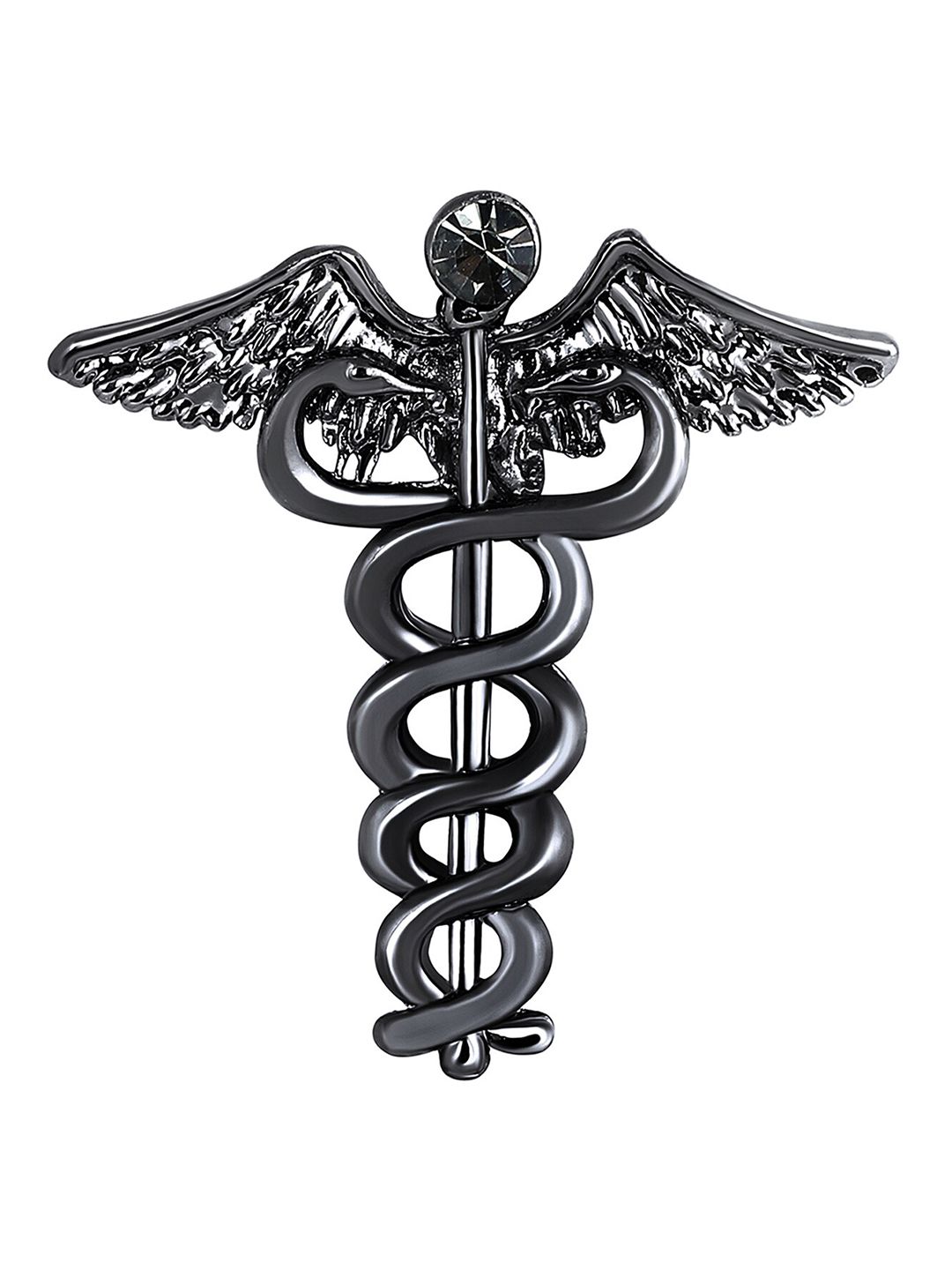 Mahi Caduceus Doctor's Lapel Brooch Pin