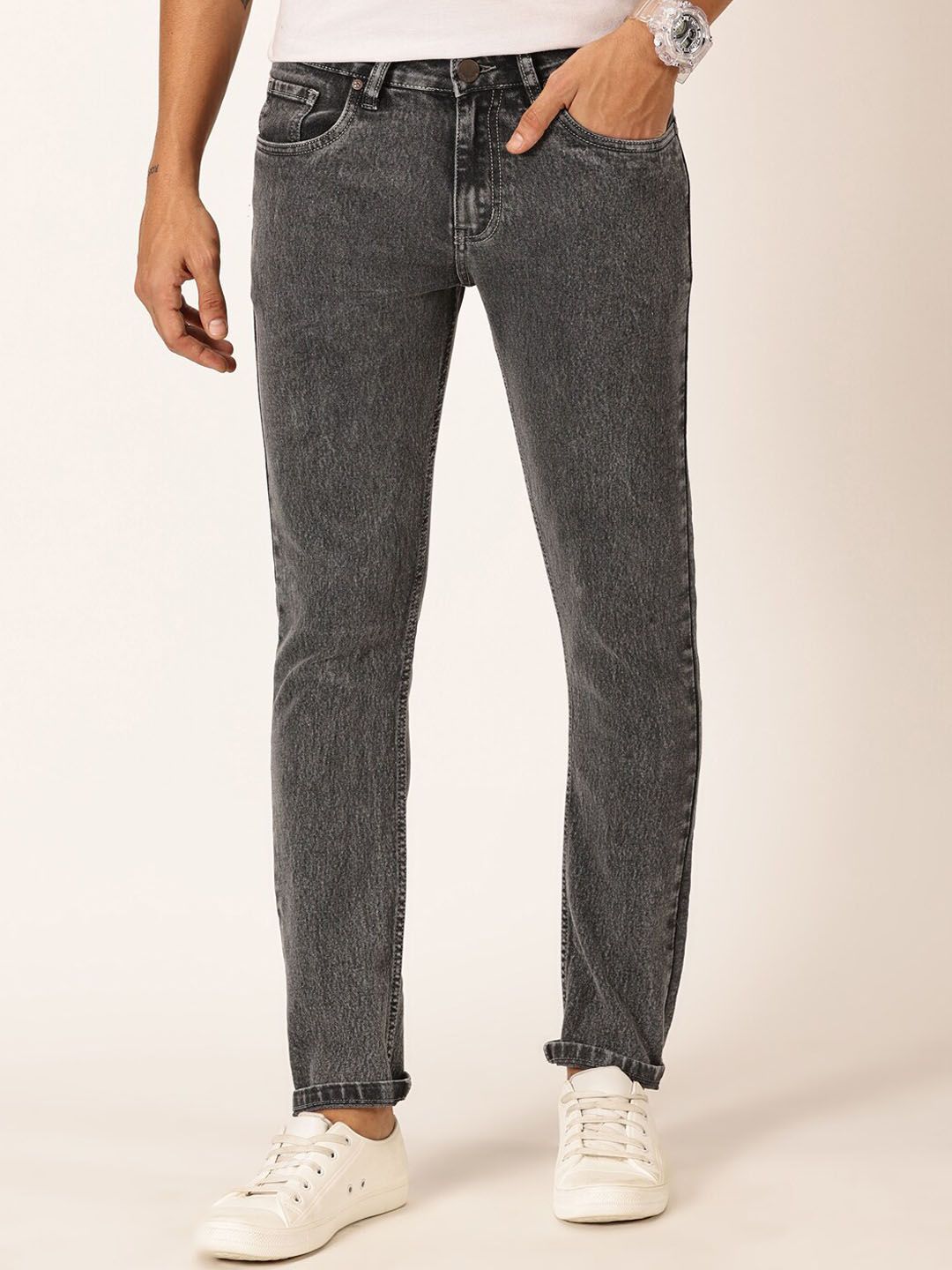 HERE&NOW Men Original Mid Rise Stretchable Jeans