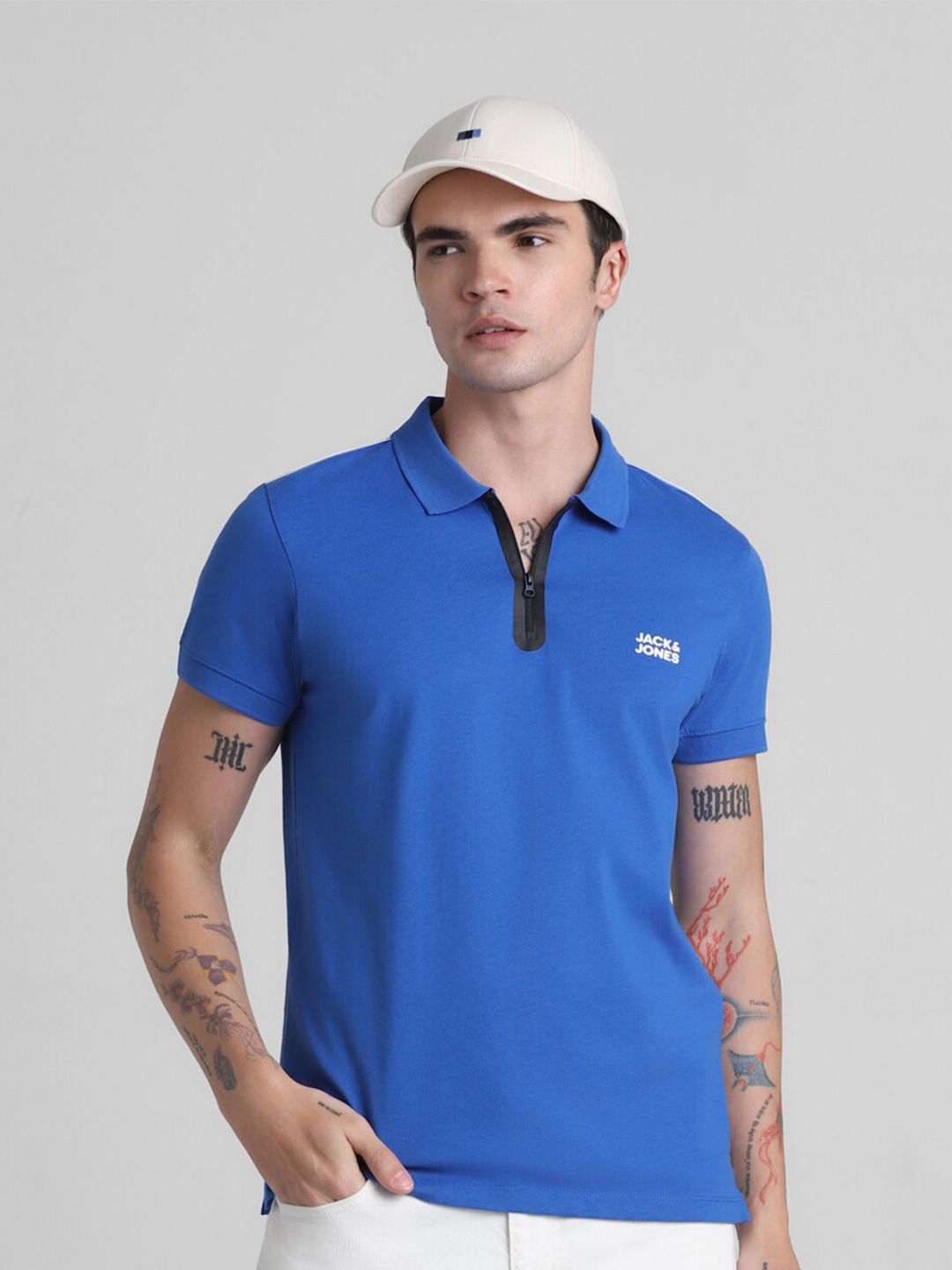 Jack & Jones Polo Collar Short Sleeves Cotton Slim Fit T-shirt