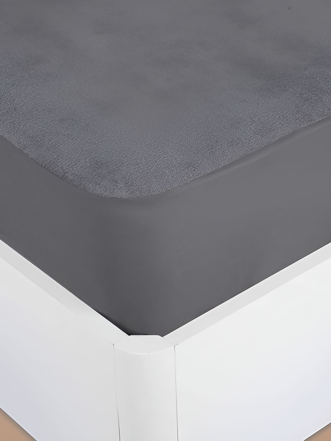 Comfowell Grey Cotton Fitted Queen Size Waterproof Mattress Cover