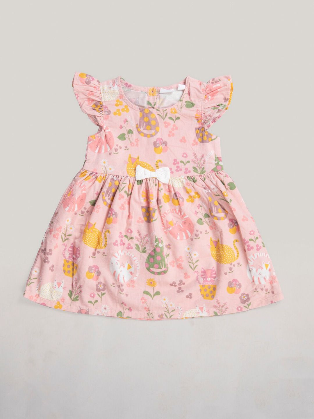 Zalio Floral Print Flutter Sleeve Fit & Flare Dress