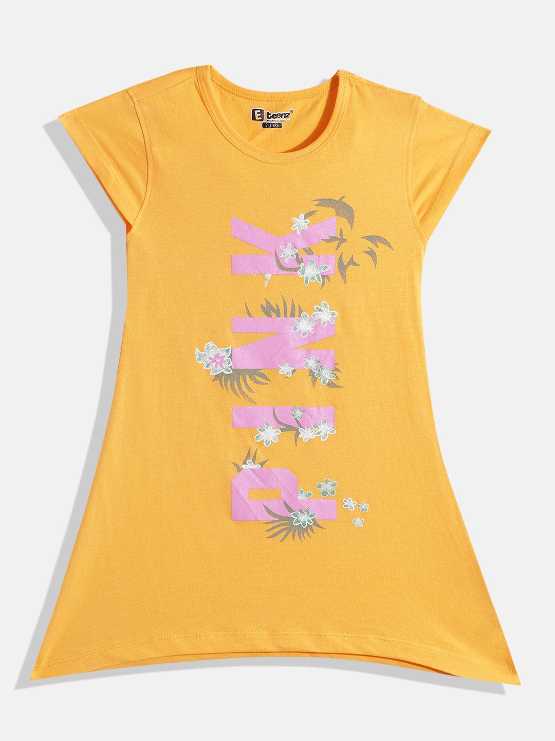 Eteenz Girls Premium Cotton Floral Printed A-Line Dress