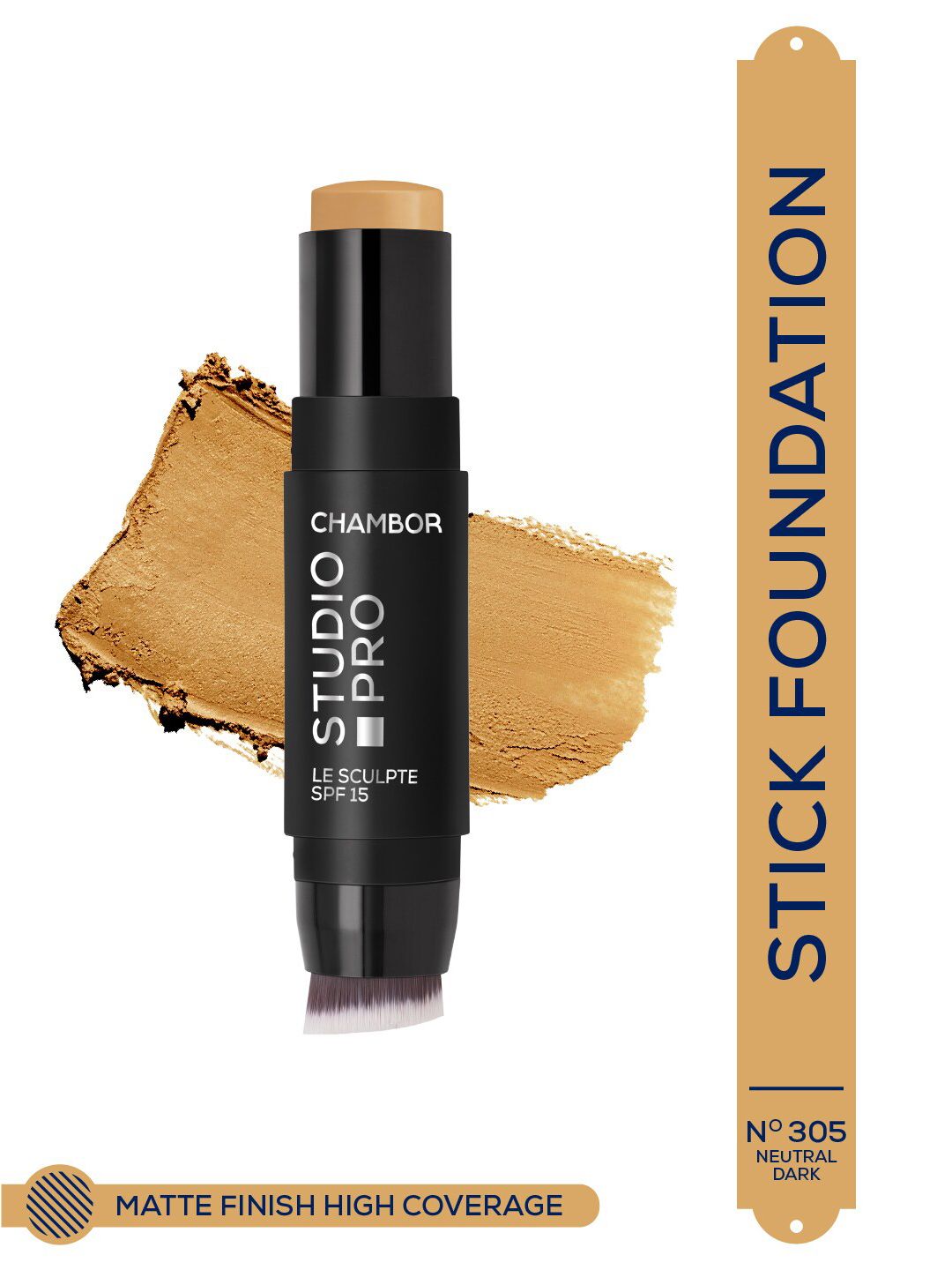 Chambor Studio Pro Le Sculpte SPF 15 Matte Stick Foundation 10g - Neutral Dark N 305