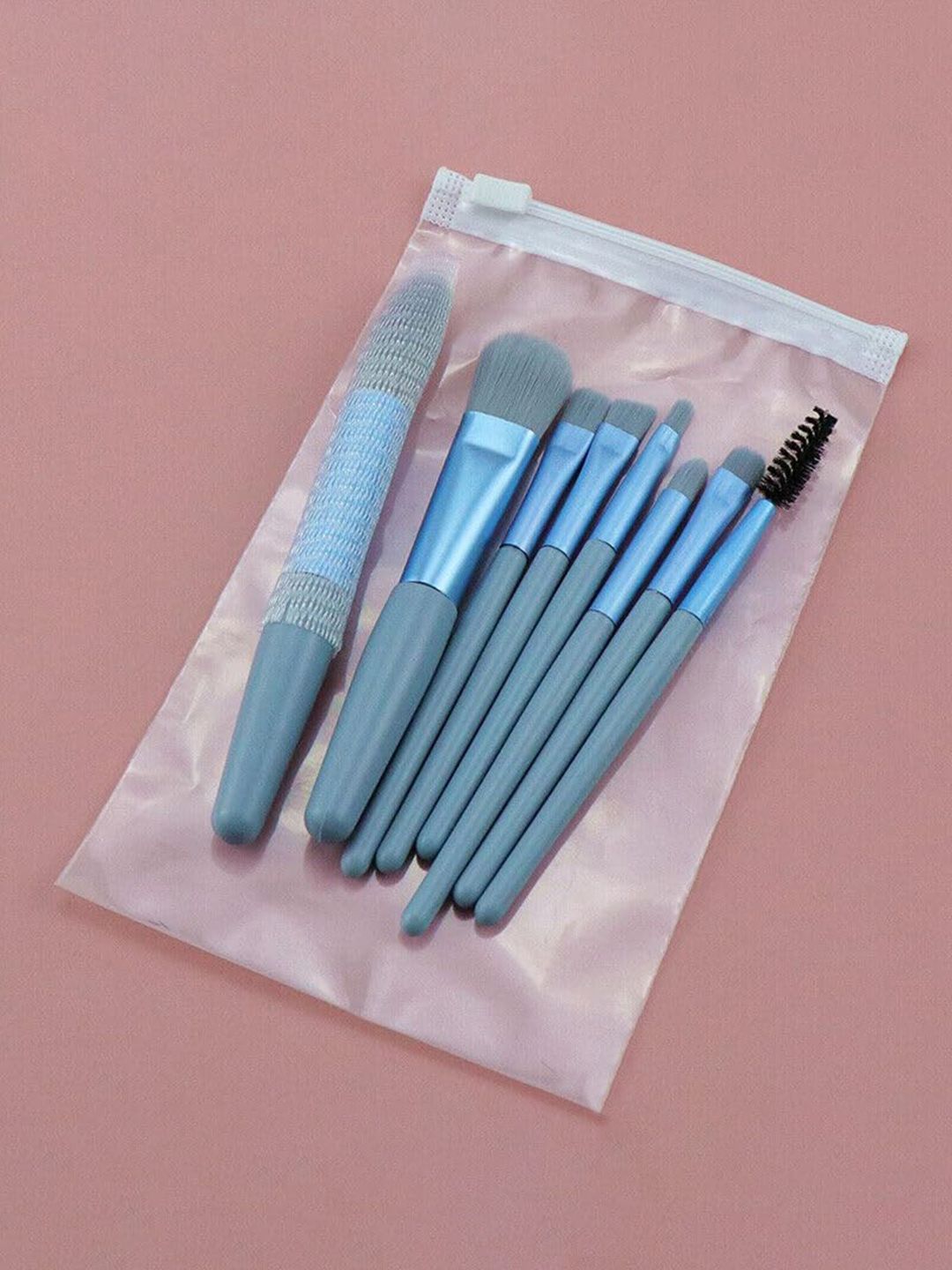 KAZARMAA Set Of 8 Makeup Brush Set - Blue