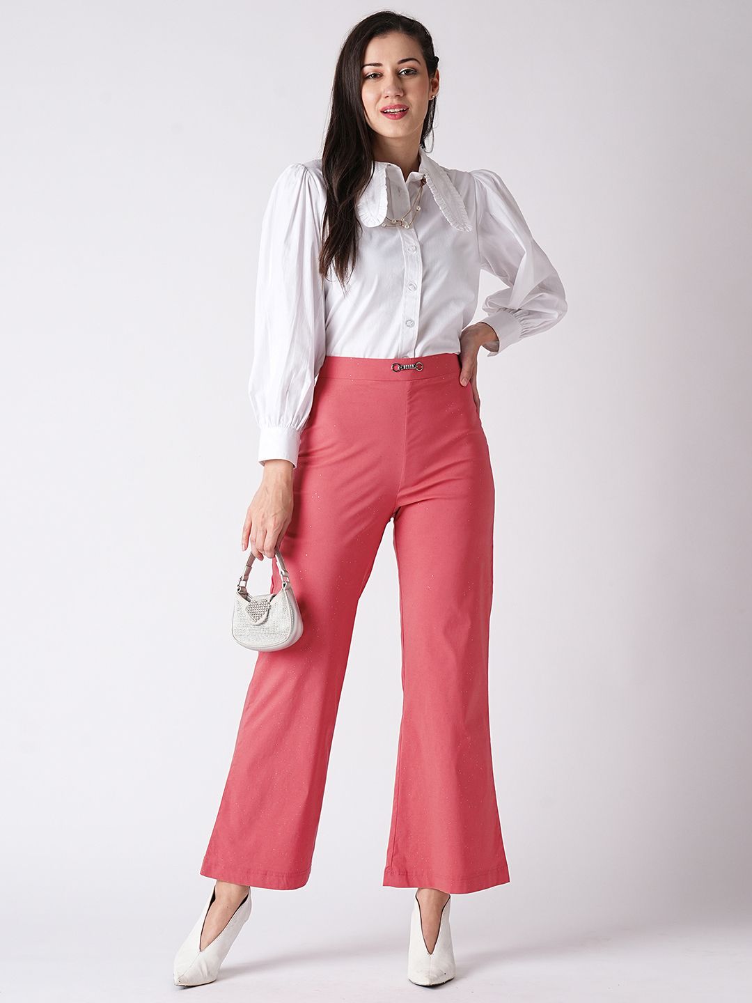 Globus Women Rust Flared Mid-Rise Bootcut Trouser