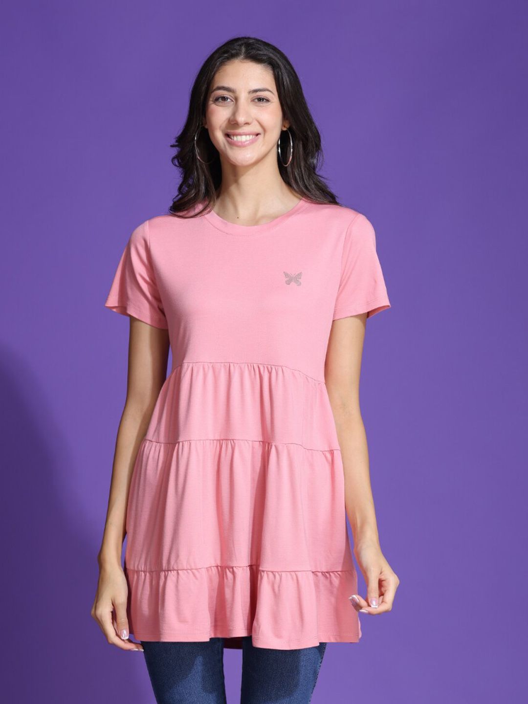 TITTLI Gathered Round Neck Tunic